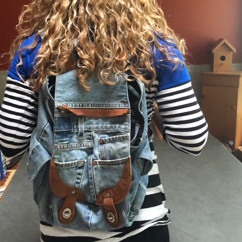 Denim backpack - Picture 4 of 4